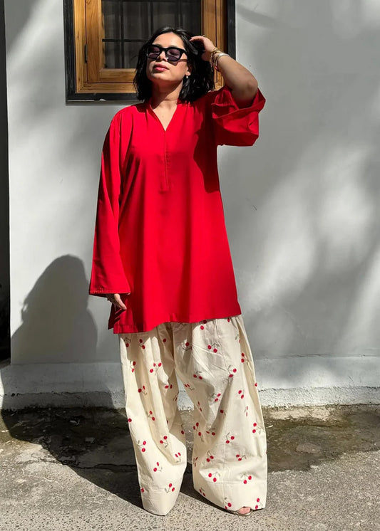 Cherry Whisper Kurta Set