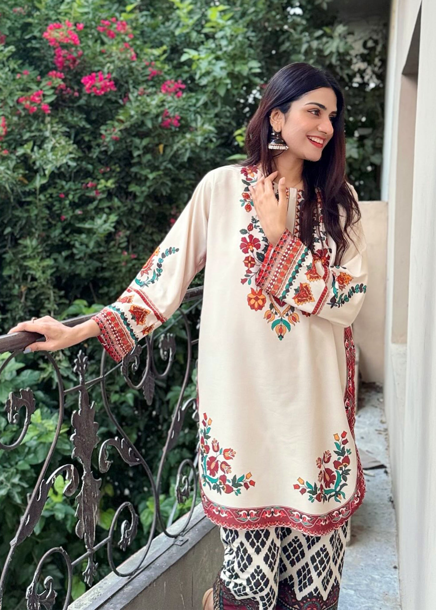 Rosé Garden Printed 2 pc